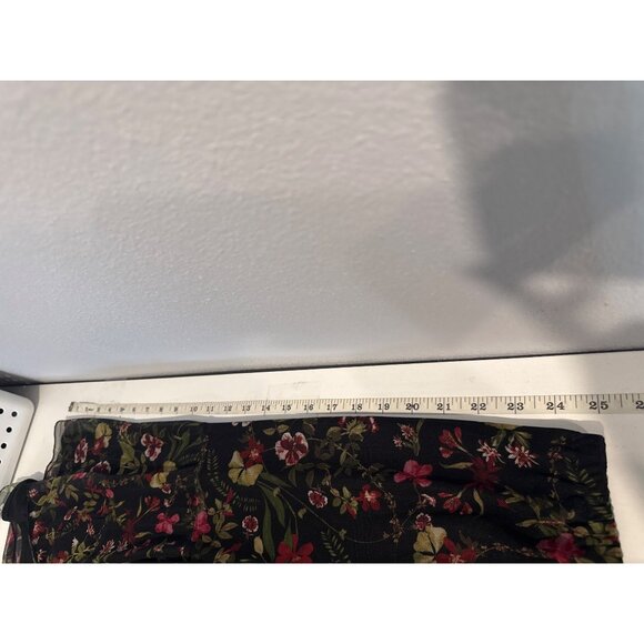 Terra & Sky Womens Top Sz 0X 14W Plus Black Floral WhimsiGoth FairyGoth Mesh Net - Picture 7 of 10